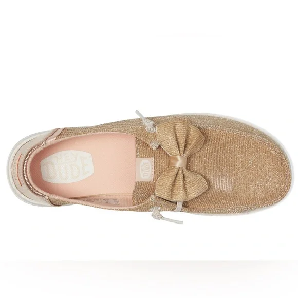 NWOT Hey Dude Wendy Sparkle Bow Shoes - Size 7 - Picture 3 of 12